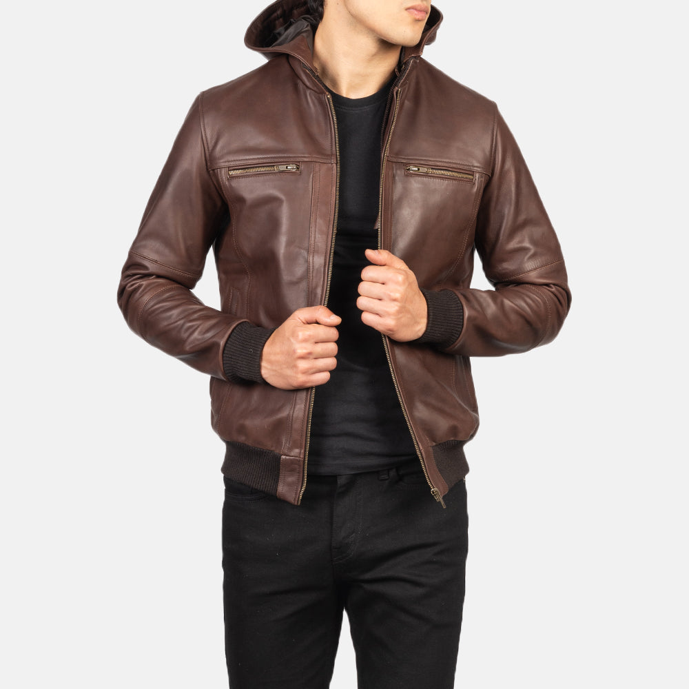 
Bouncer Biz Jaqueta Bomber de Couro para Homem – alternate product view 4