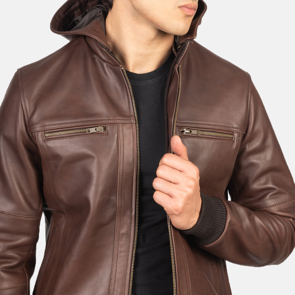
Bouncer Biz Jaqueta Bomber de Couro para Homem – alternate product view 6