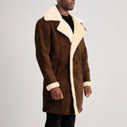 Charles Casaco de Couro Castanho Shearling Casaco de Couro para Homem – alternate product view 2
