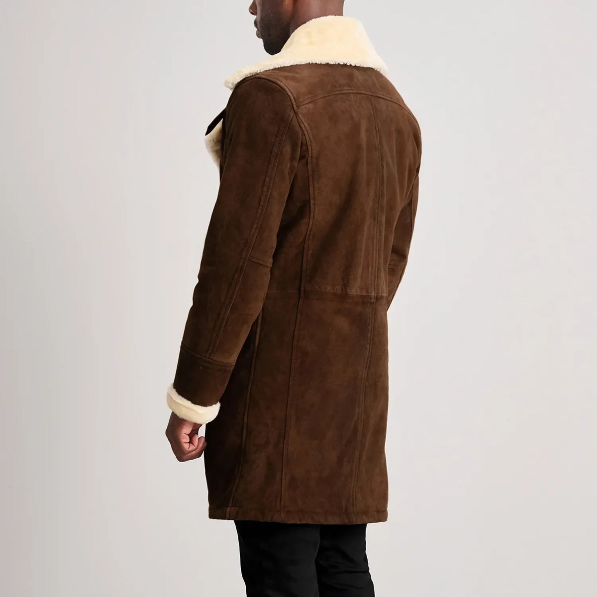 Charles Casaco de Couro Castanho Shearling Casaco de Couro para Homem – alternate product view 5