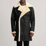 Charles Casaco de Couro Castanho Shearling Casaco de Couro para Homem – alternate product view 4
