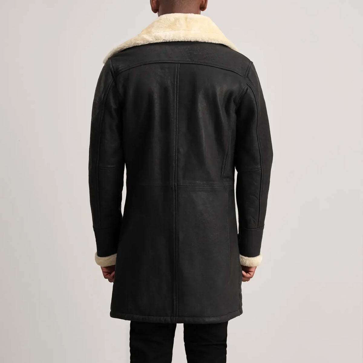 Charles Casaco de Couro Castanho Shearling Casaco de Couro para Homem – alternate product view 5