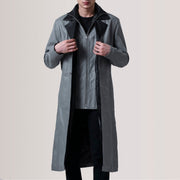 
Charlton Grey Leather Single Breasted Casaco em Couro para Homem For Men in Grey Sheepskin Leather - Vista frontal e silhueta ajustada | Comprar online