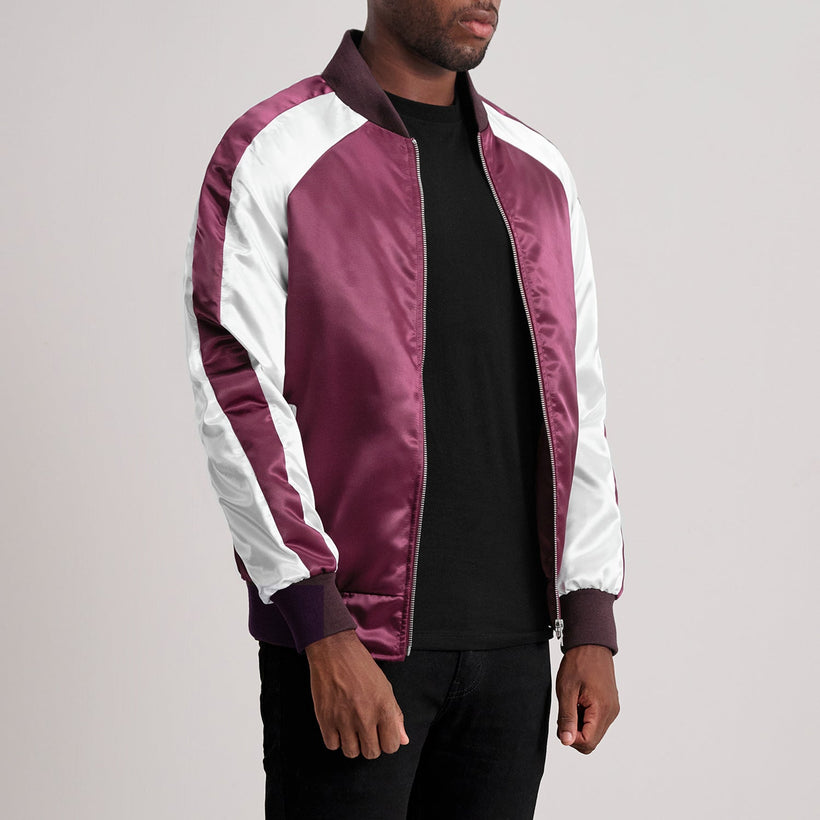 Clarke Bordô Varsity Jaqueta de Couropara Homem