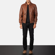 Coffmen Blusão Bomber de Couro para Homem – alternate product view 3