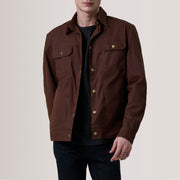 
Colberto Castanho Waxed Canvas Trucker Jaqueta de Couro para Homem For Men in Brown Waxed Cotton Canvas - Vista frontal e silhueta ajustada | Comprar online