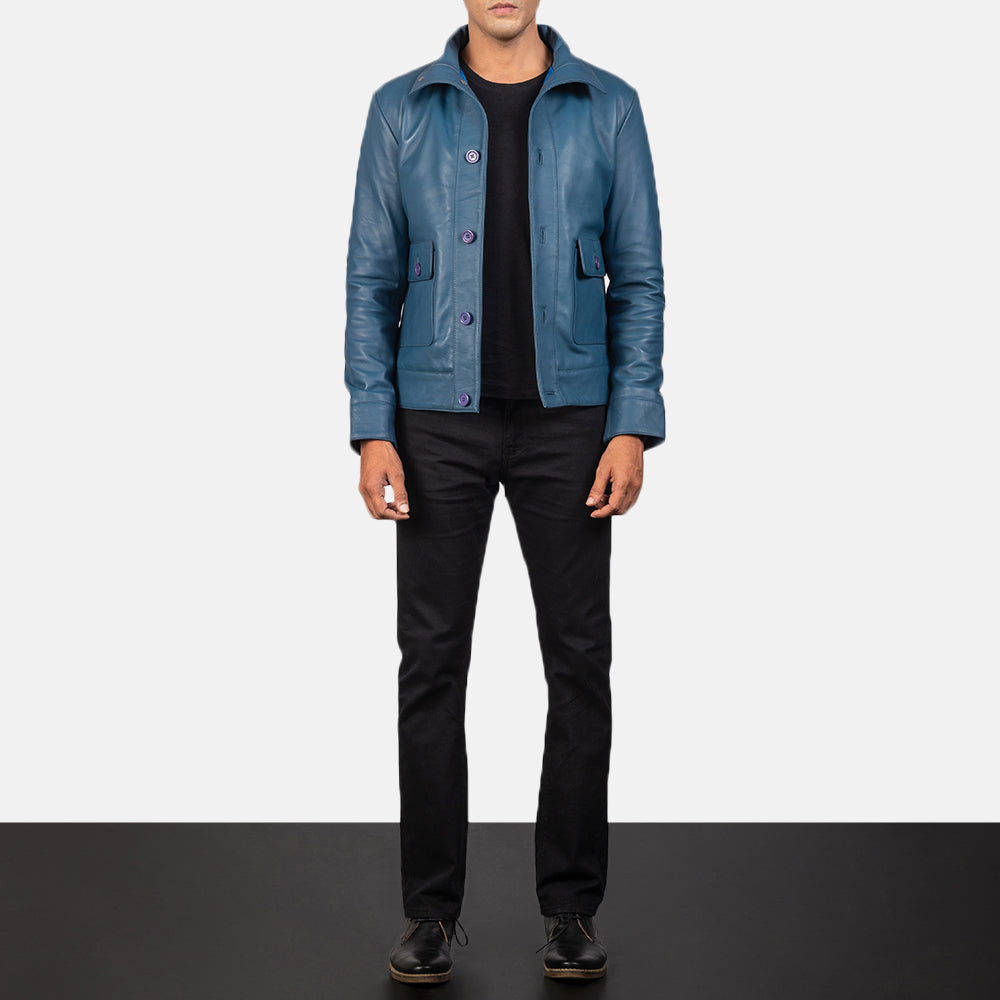 Columbus Blusão Bomber de Couro para Homem – alternate product view 3