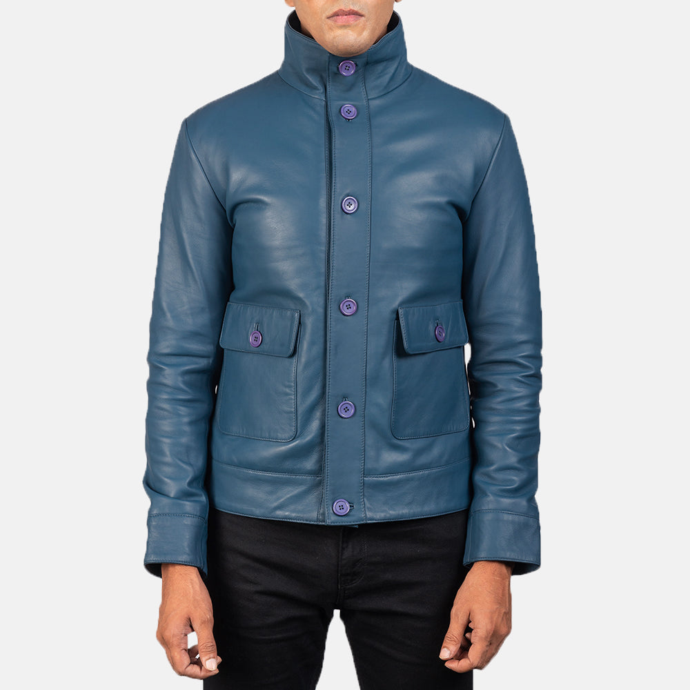 Columbus Blusão Bomber de Couro para Homem – alternate product view 4
