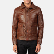 Columbus Blusão Bomber de Couro para Homem – alternate product view 1