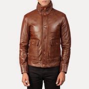 Columbus Blusão Bomber de Couro para Homem – alternate product view 3