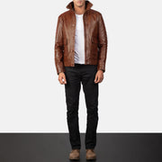 Columbus Blusão Bomber de Couro para Homem – alternate product view 4