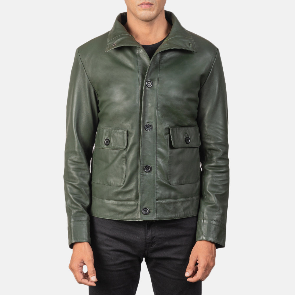 Columbus Blusão Bomber de Couro para Homem – alternate product view 1