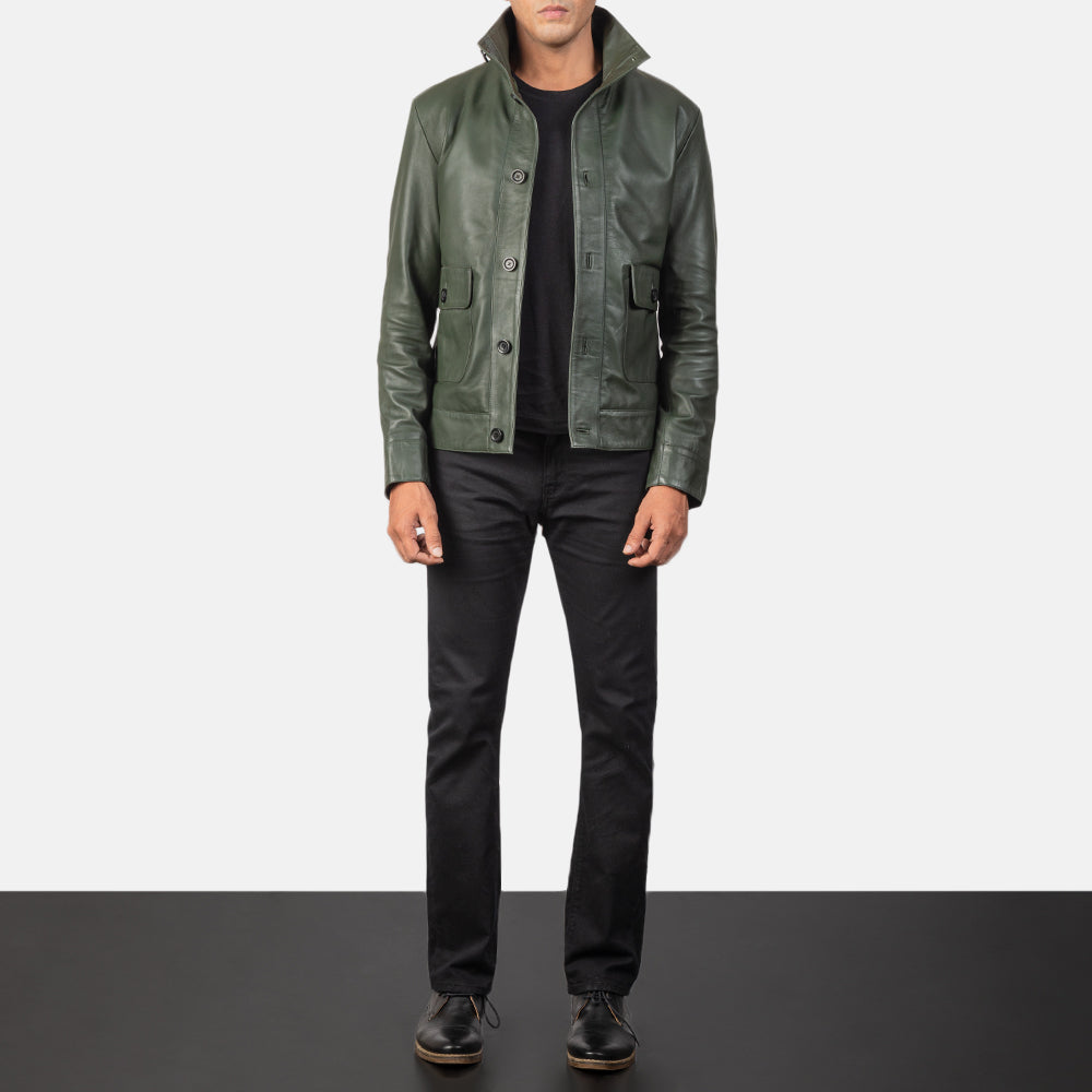 Columbus Blusão Bomber de Couro para Homem – alternate product view 3