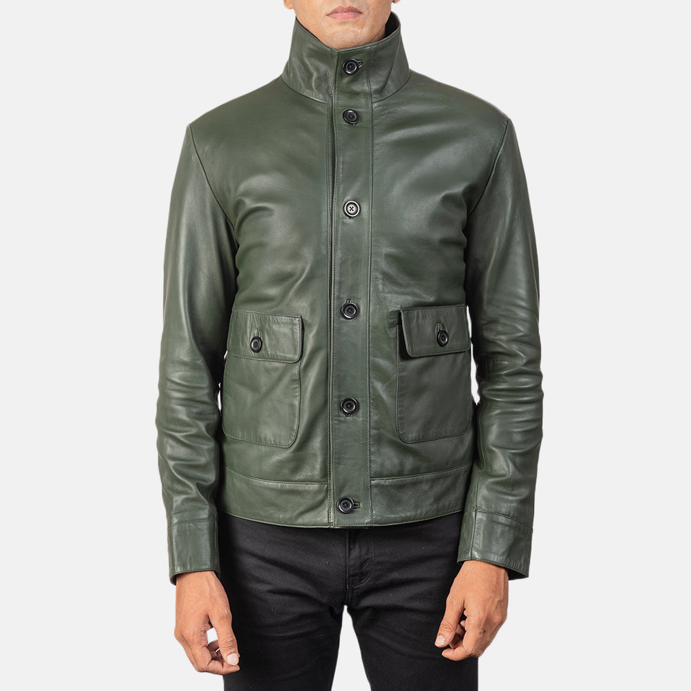 Columbus Blusão Bomber de Couro para Homem – alternate product view 4