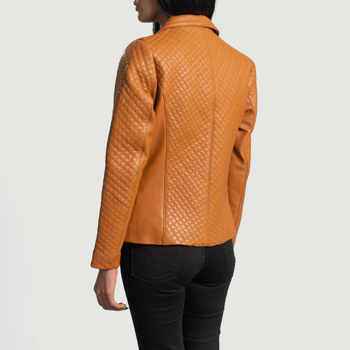 Authentic Sheepskin Leather with Aniline Finish Grain Texture &amp; Heavy-Duty Seam Stitching Detail