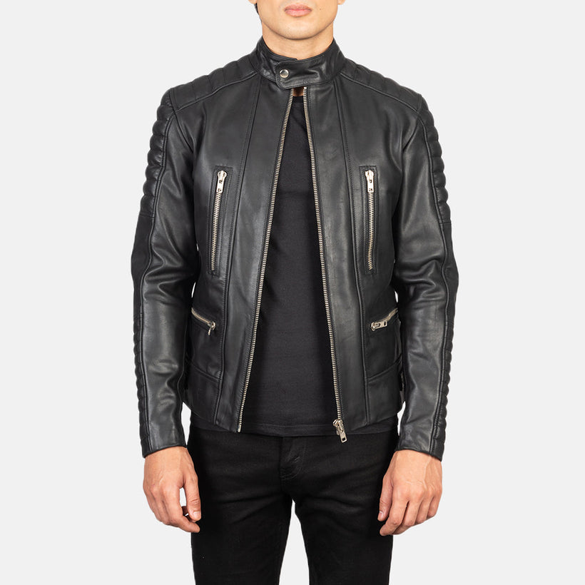 Damian Jaqueta Biker de Couro para Homem