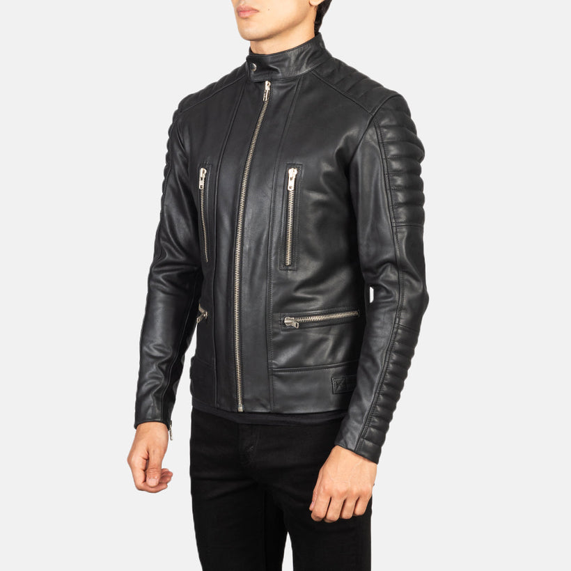 Damian Jaqueta Biker de Couro para Homem
