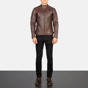 Damian Blusão Biker de Couro para Homem – alternate product view 3