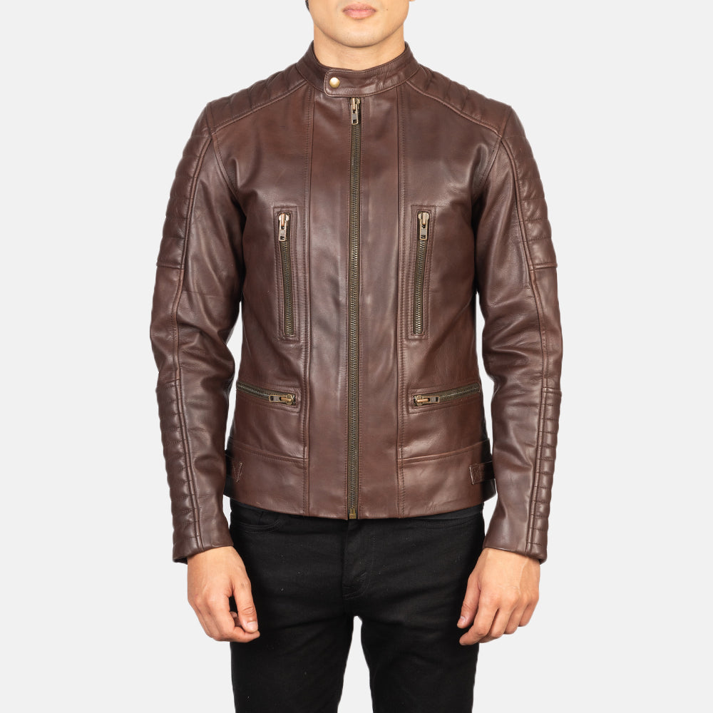 Damian Blusão Biker de Couro para Homem – alternate product view 4