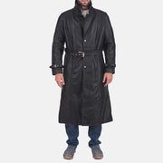 
Daniel Preto Trench Casaco em Couro em Couro em Couro para Homem in Black Cowhide Leather - Vista frontal e silhueta ajustada | Comprar online