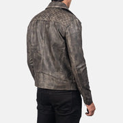 Danny Acolchoado Blusão Biker de Couro para Homem – alternate product view 6