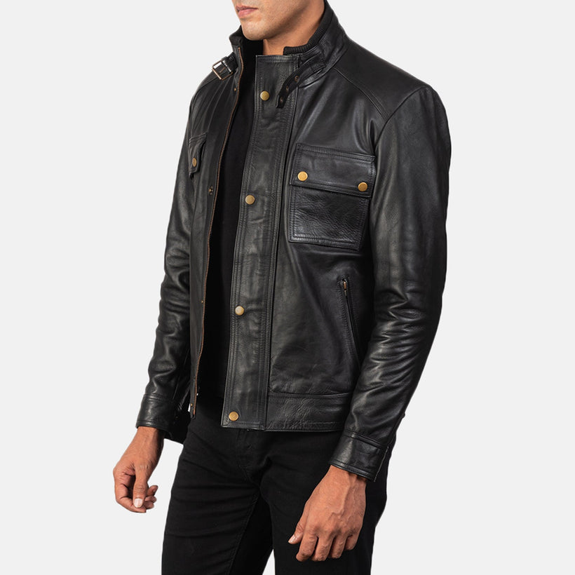 Darren Blusão Biker de Couro para Homem