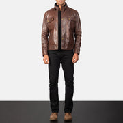 Darren Blusão Biker de Couro para Homem – alternate product view 3