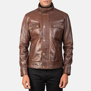 Darren Blusão Biker de Couro para Homem – alternate product view 4