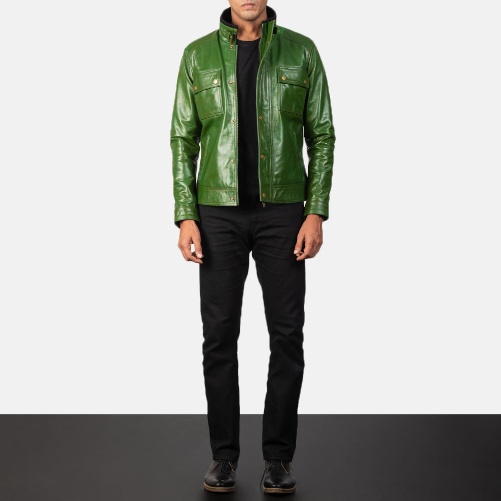 Darren Blusão Biker de Couro para Homem – alternate product view 4