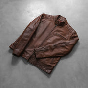 Dean Preto Blusão Biker de Couro para Homem – alternate product view 7