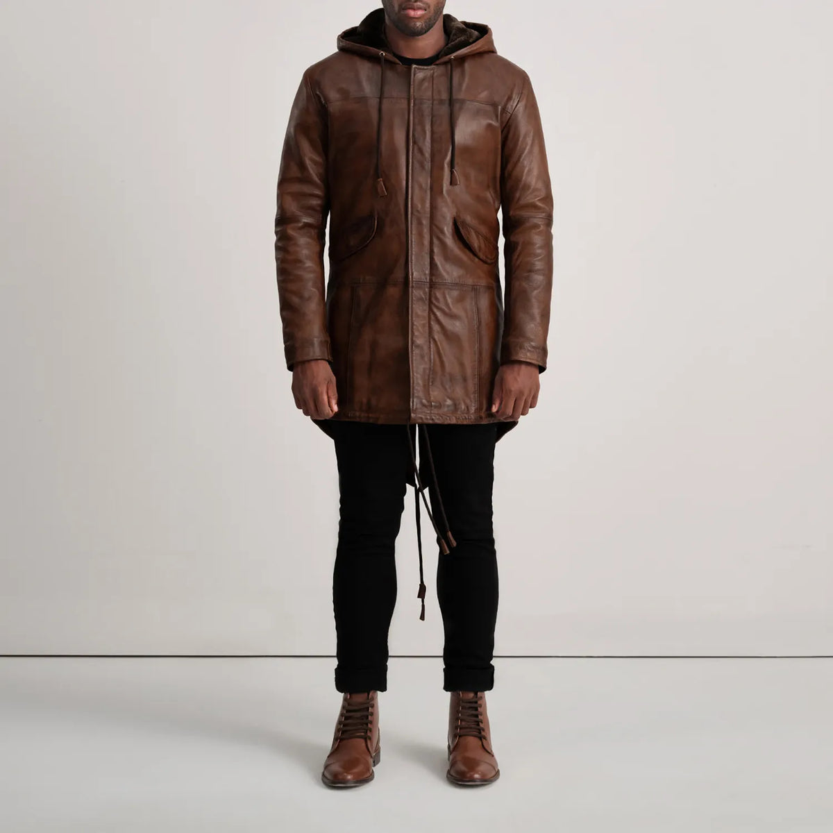 Delvin Blusão de Couro para Homem – alternate product view 3