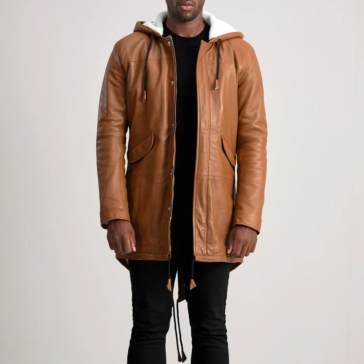 Delvin Blusão de Couro para Homem – alternate product view 1