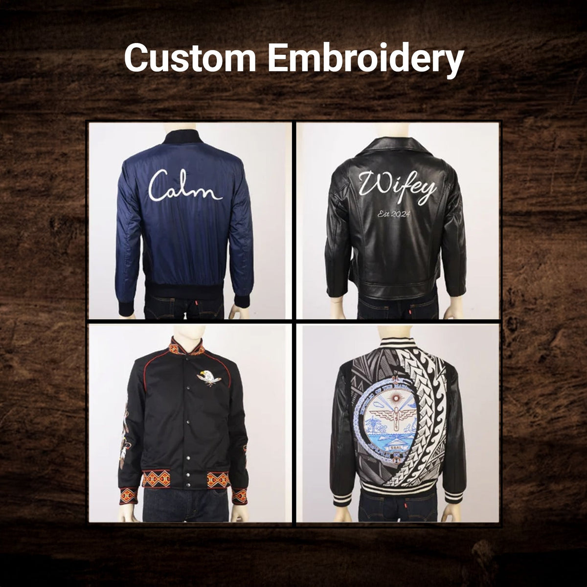 Design Your Own Blusão de Couro para Mulher – alternate product view 10