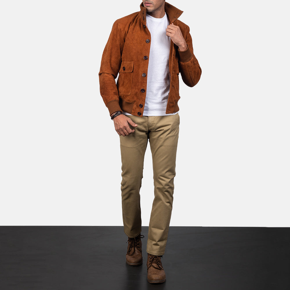 Eaton Blusão Bomber de Couro para Homem – alternate product view 4