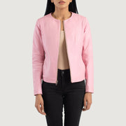 Elixir Collarless Blusão de Couro para Mulher – alternate product view 1