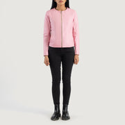 Elixir Collarless Blusão de Couro para Mulher – alternate product view 3
