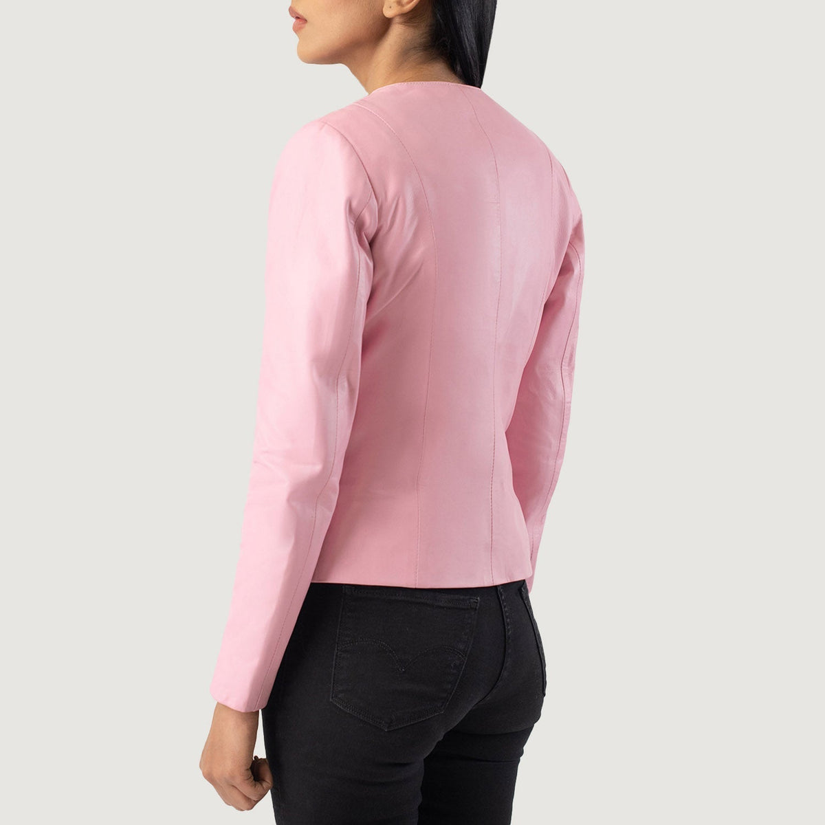 Elixir Collarless Blusão de Couro para Mulher – alternate product view 5