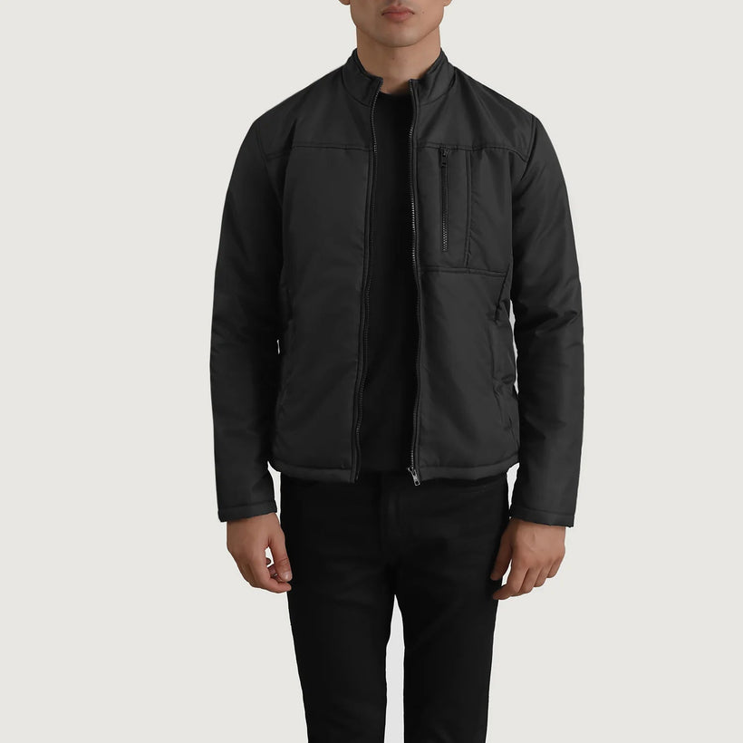 Elliot Preto Lightweight Jaqueta de Couro para Homem