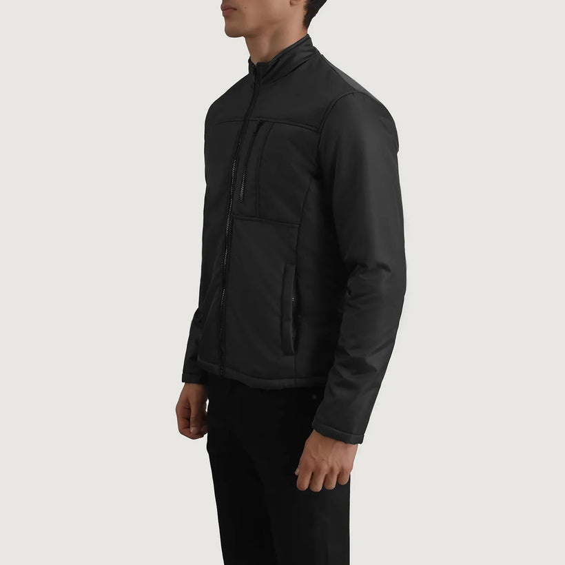Elliot Preto Lightweight Jaqueta de Couro para Homem