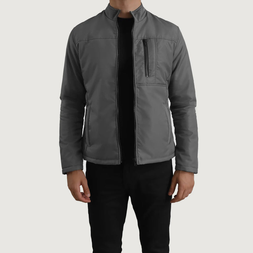 Elliot Grey Lightweight Jaqueta de Couro para Homem