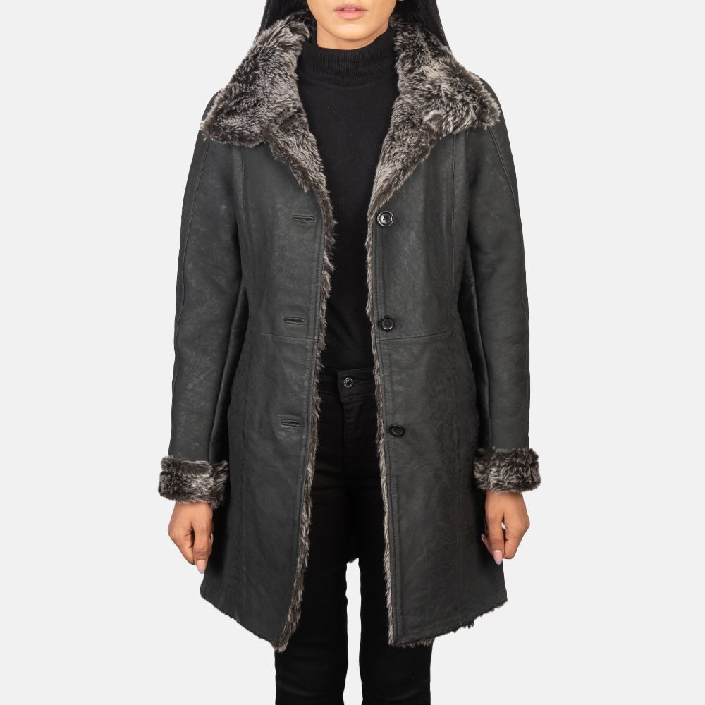 
Erica Shearling Casaco em Couro para Mulher – alternate product view 1