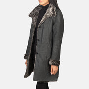 
Erica Shearling Casaco em Couro para Mulher – alternate product view 2
