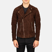 Faisor Mocha Blusão Biker de Couro para Homem – alternate product view 1
