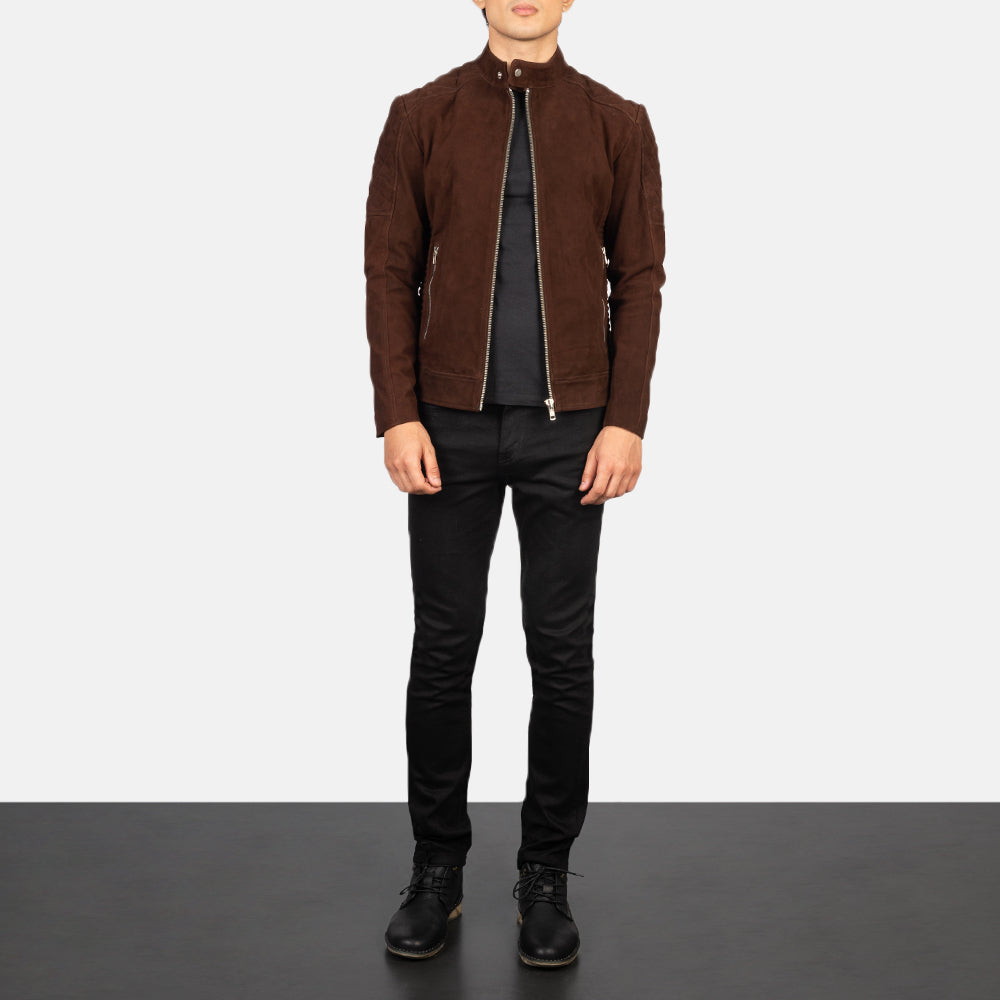 Fernando Acolchoado Blusão Biker de Couro para Homem – alternate product view 3