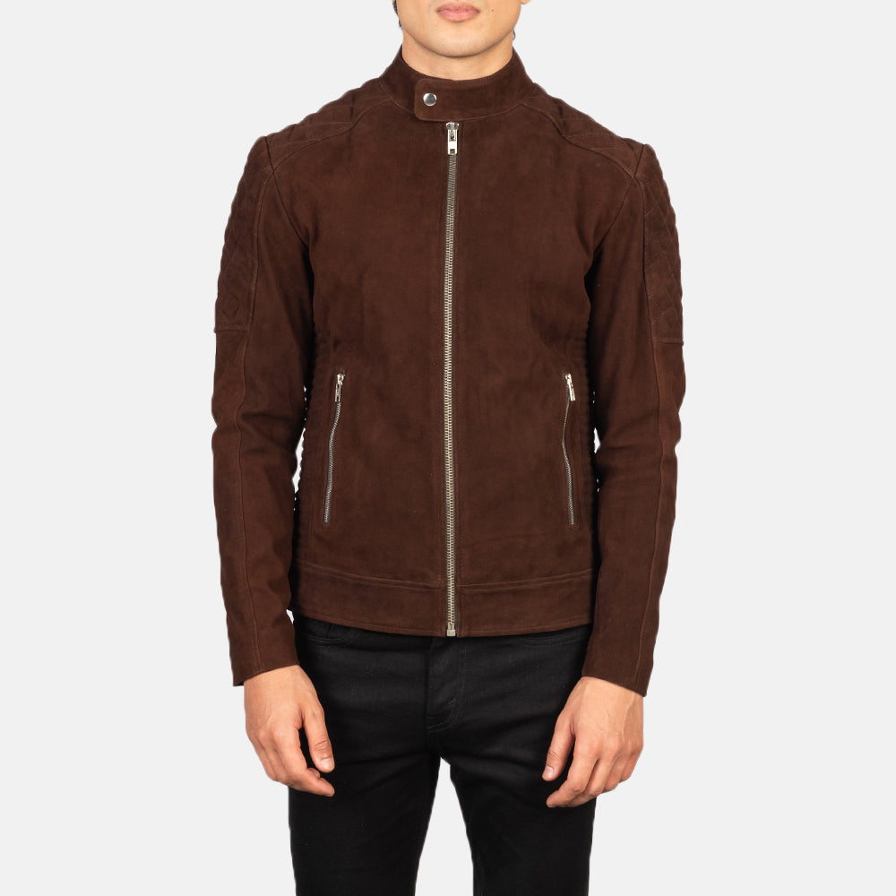 Fernando Acolchoado Blusão Biker de Couro para Homem – alternate product view 4