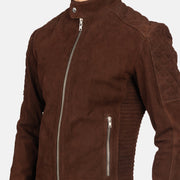 Fernando Acolchoado Blusão Biker de Couro para Homem – alternate product view 6