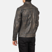 Fernando Acolchoado Blusão Biker de Couro para Homem – alternate product view 5
