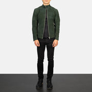 Fernando Acolchoado Blusão Biker de Couro para Homem – alternate product view 3