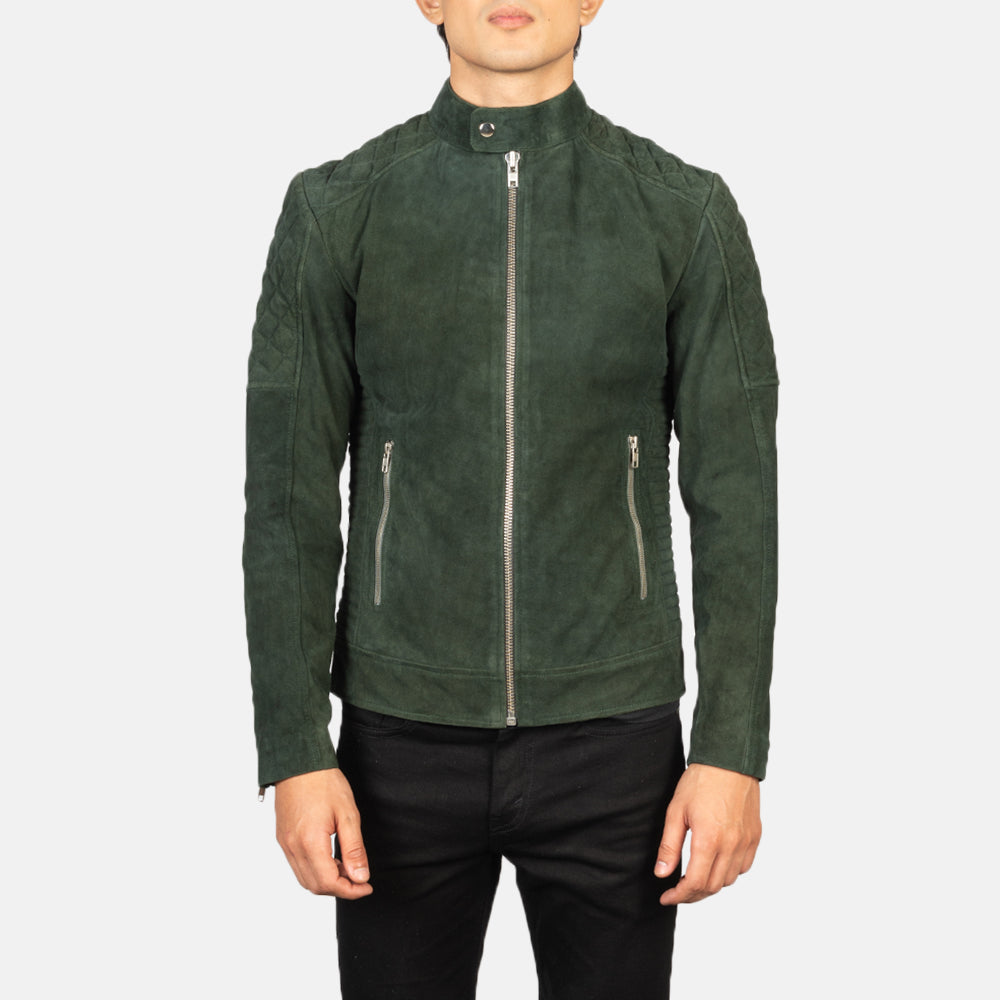 Fernando Acolchoado Blusão Biker de Couro para Homem – alternate product view 4