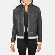 Fiona Hooded Casaco com Carneira para Mulher – alternate product view 1